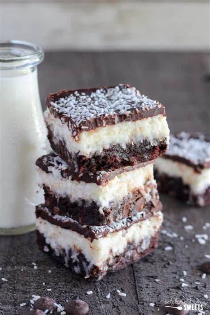 Coconut brownies.